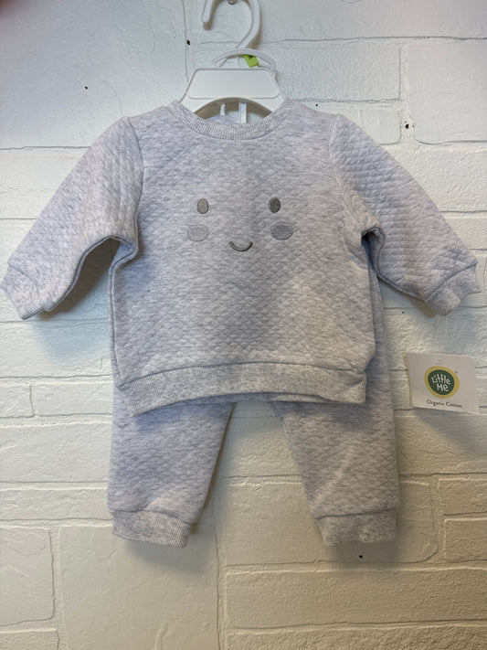 3m NWT Gray Smiley Face Quilted Sweat Seat