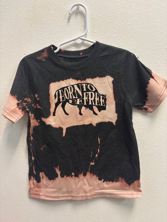 4T Born To Be Free Bleached Tee