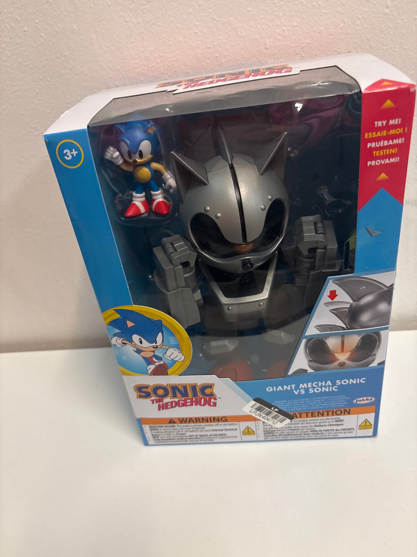 New Sonic The Hedgehog Giant Mecha Sonic vs Soic Action Figure Set