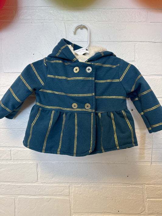 3m NWT Carters Gold Stripe Fleece Lined Jacket