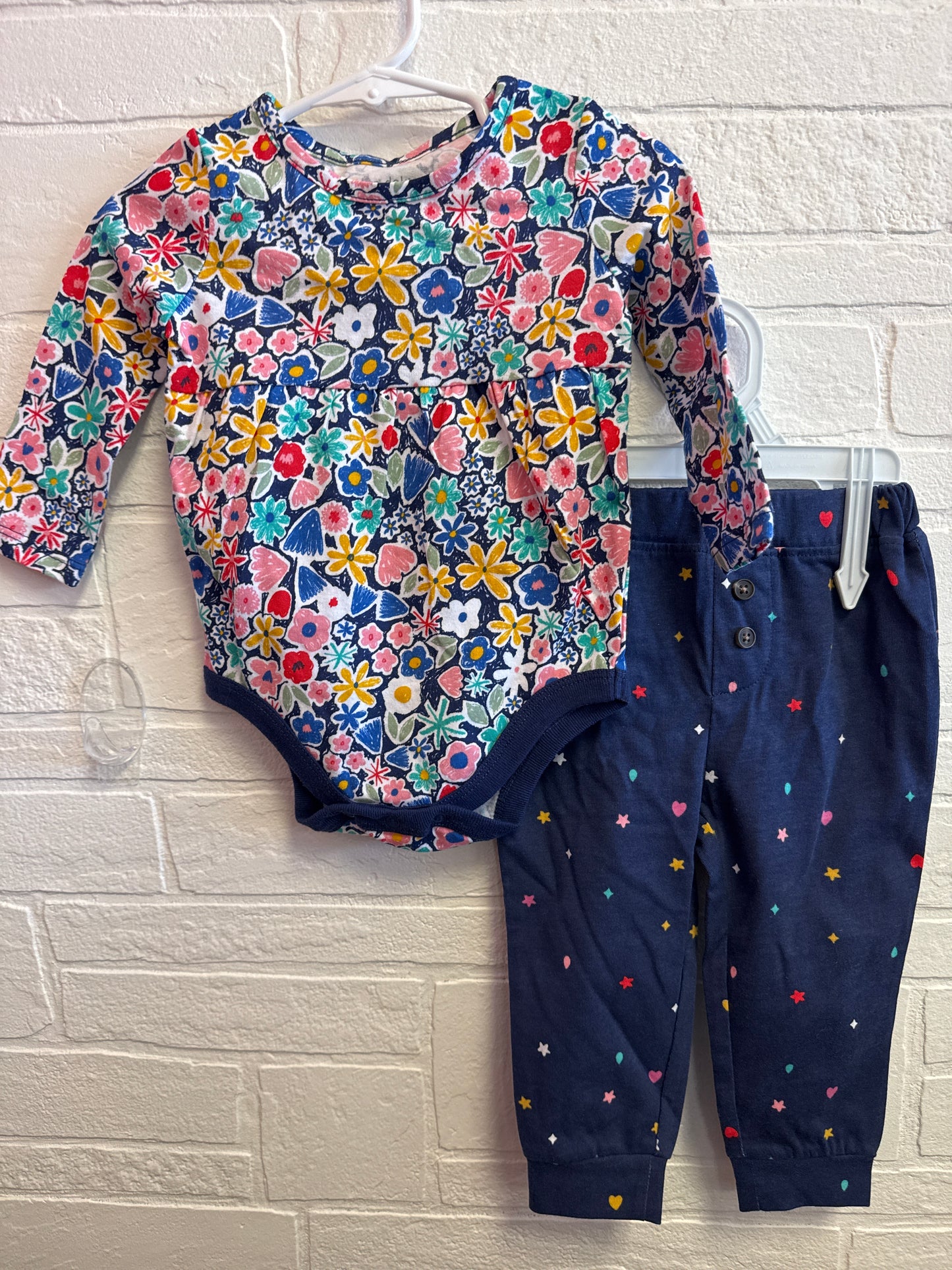 9m Graffiti Floral Onesie/Pants Set