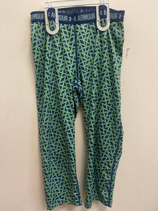 YLG Under Armour Green Blue Printed Crop Legging