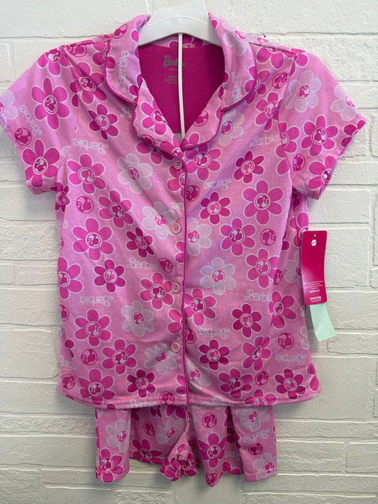 L(10-12) NEW Pink Barbie Pajama Set