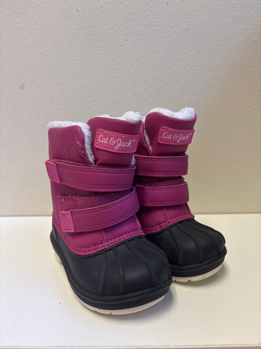 Size 7 Pink Cat and Jack Snow Boots