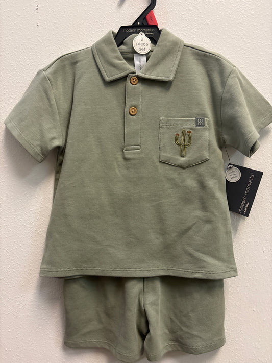 2T New Sage Cactus Short Set