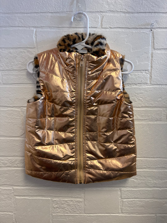 S(3t) NEW Metallic Rose Gold + Leopard Vest