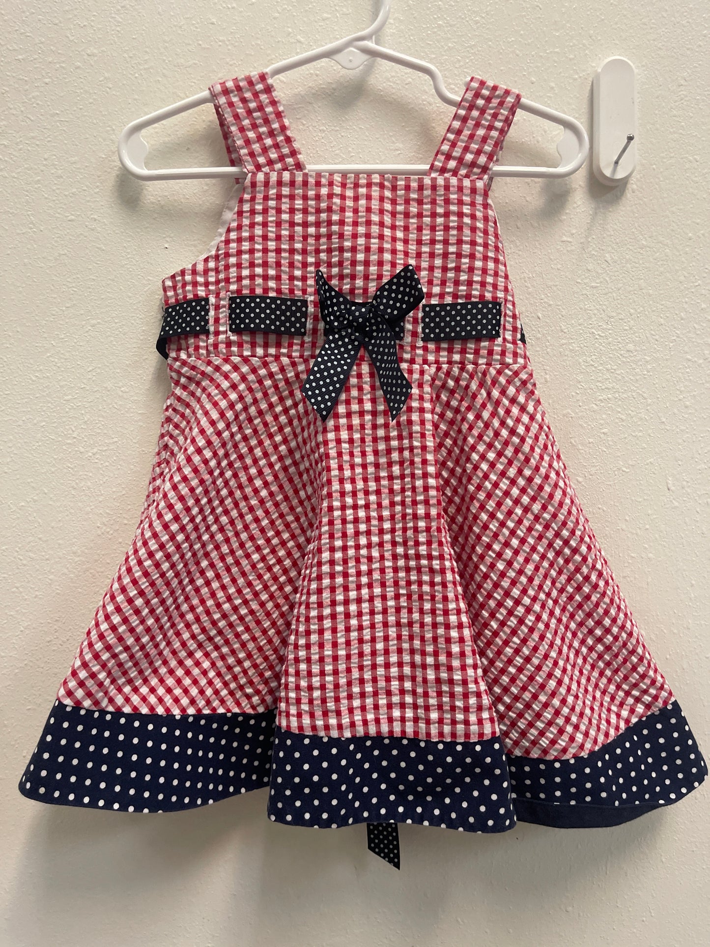 18m Rare Editions Gingham + Dots Dress