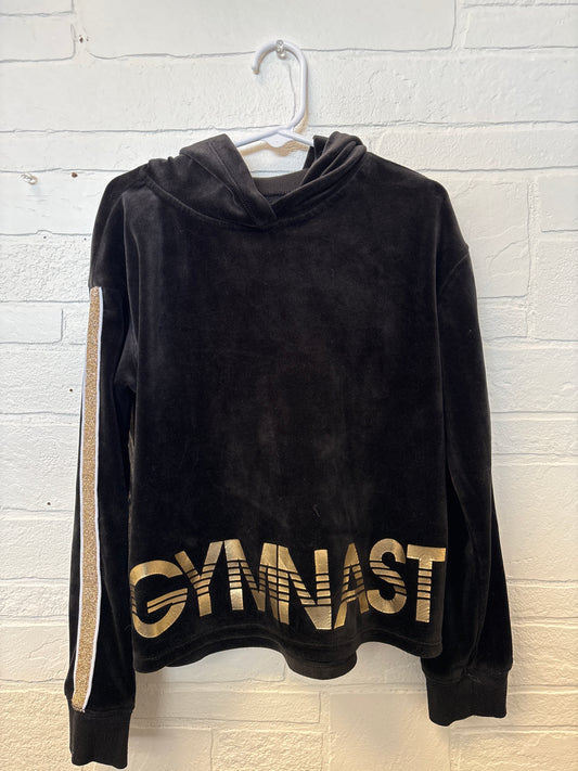 8 Justice Active Black&Gold Gymnast Hoodie