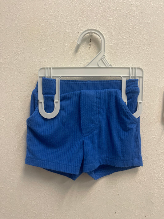 3/6m Kate Quinn Blue Ribbed Short