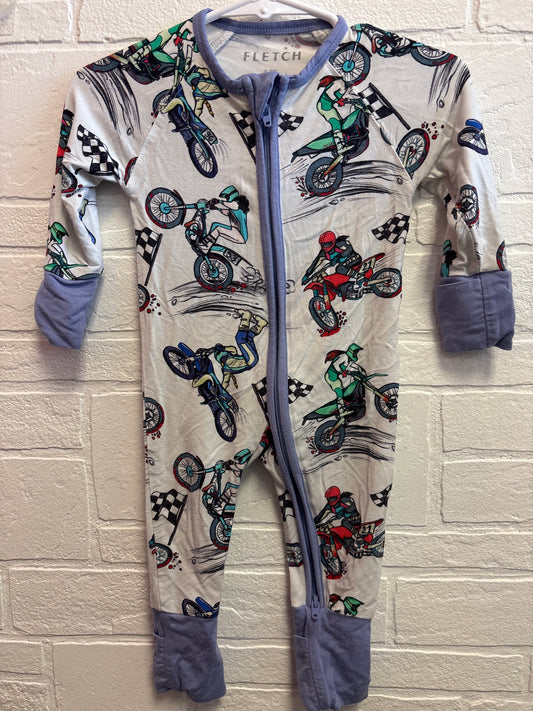 0-3m Bamboo Motorcross Pajamas
