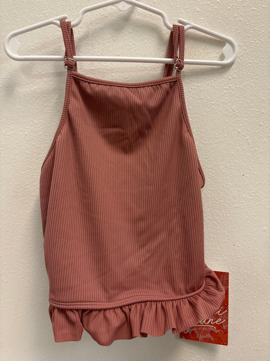 8-9 New Kortni Jeane Thin Strap Ribbed Swim Top