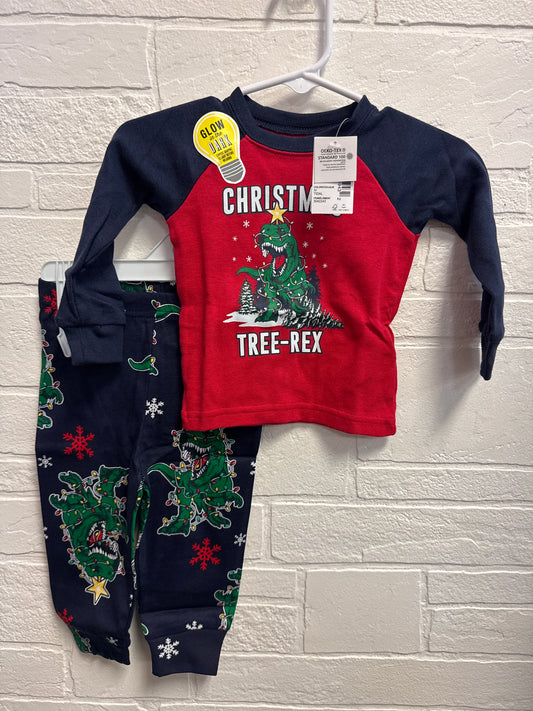 0-3m NEW Glow in the Dark Dino Lights Pajamas