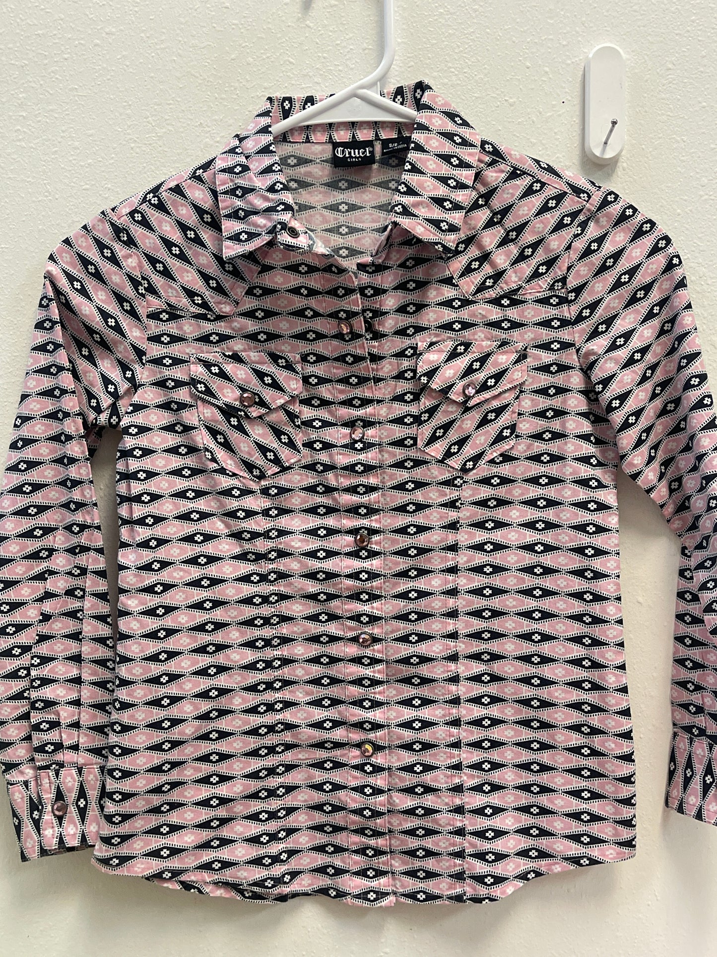 6/7 Cruel Pink Button Down