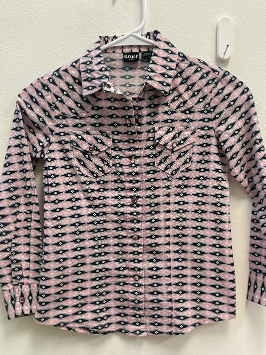 6/7 Cruel Pink Button Down