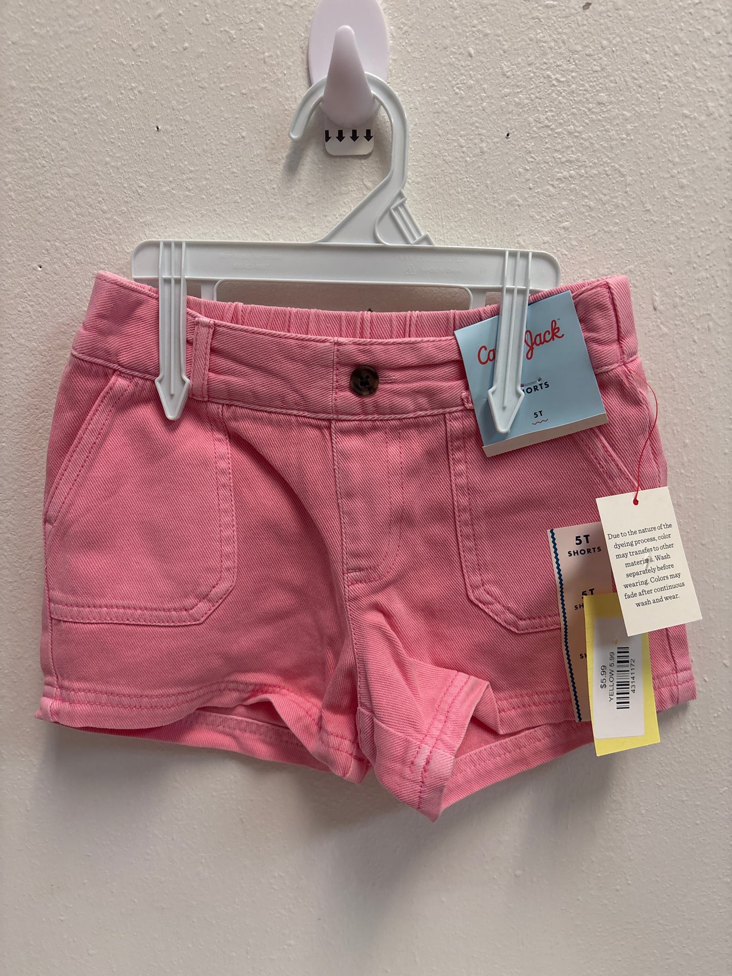 5T New Cat and Jack Pink Shorts