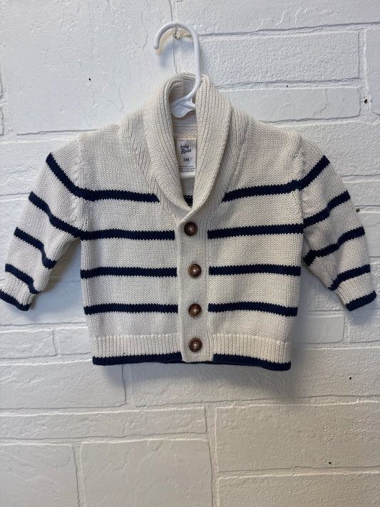 3M Baby B’gosh Blue Striped Button Up Cardigan