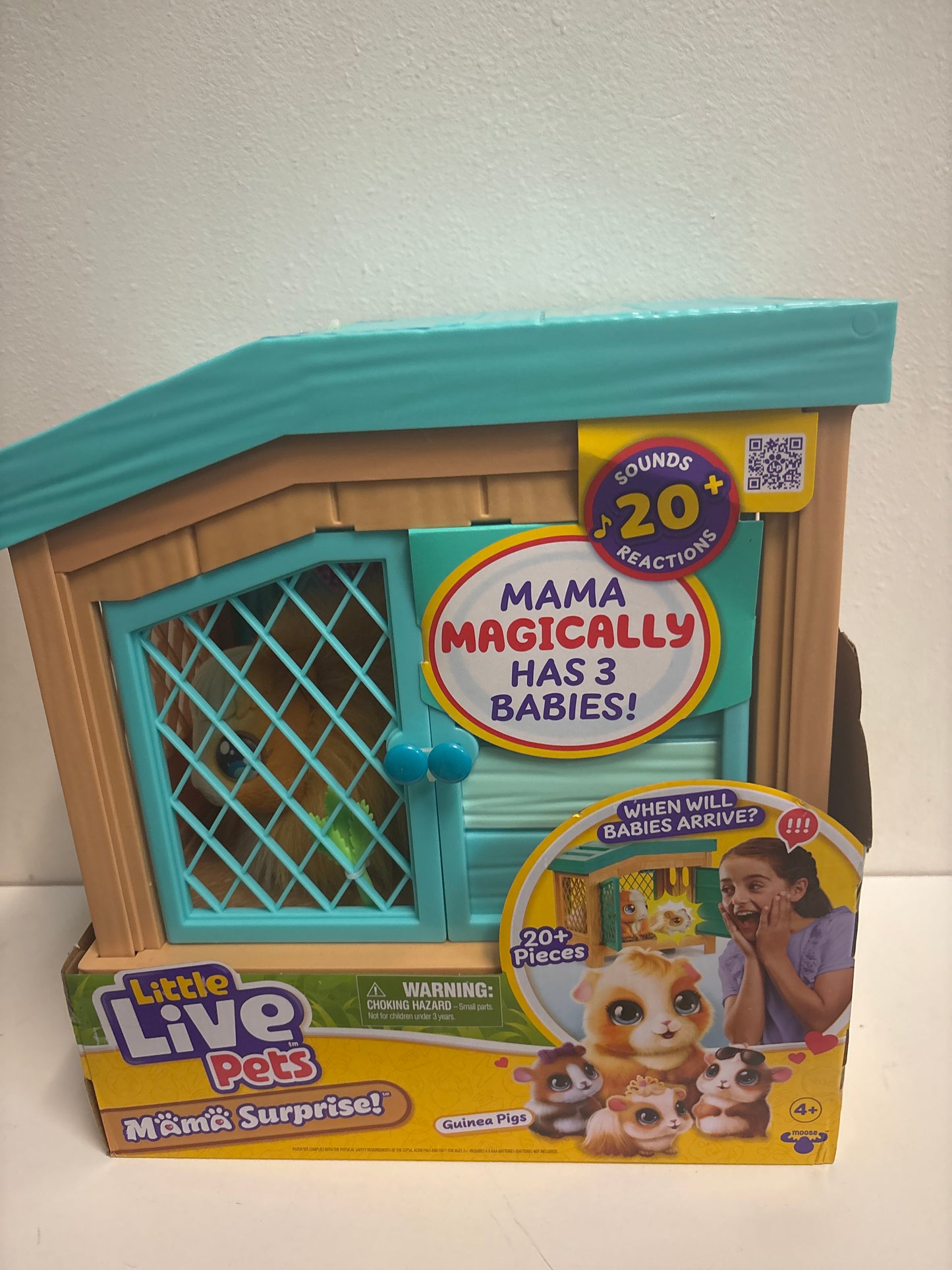 Little Live Pets, Mama Surprise, Soft, Interactive Mama Guinea Pig, 20+ Sounds & Reactions, Ages 4+
