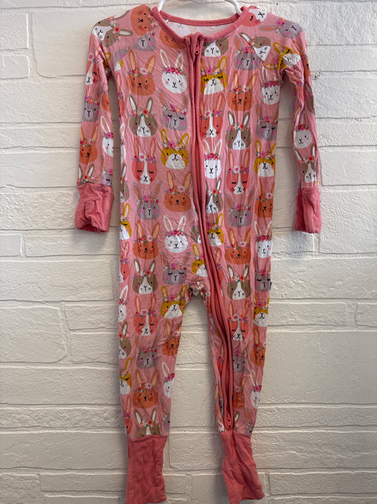 12-18m Little Sleepies Bamboo Pink Bunny Zippie
