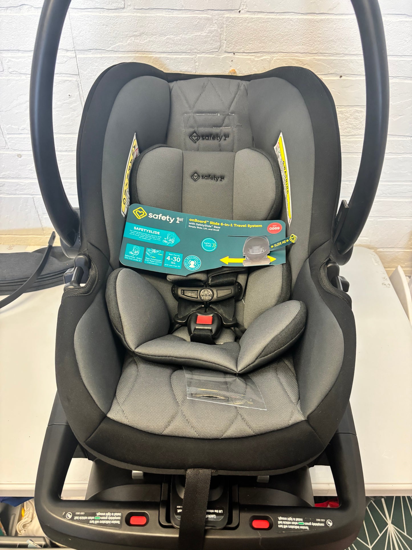 Safety 1st onBoard Slide Infant Car Seat featuring SafetySlide Base