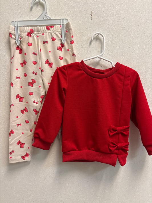 18-24m New Red Bows Outfit