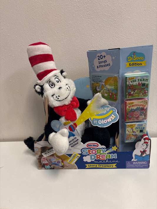 New Little Tikes Story Dreamers Cat in the Hat Plush, Story Books, Audio Toy Gift, Toddlers, Ages 2-5