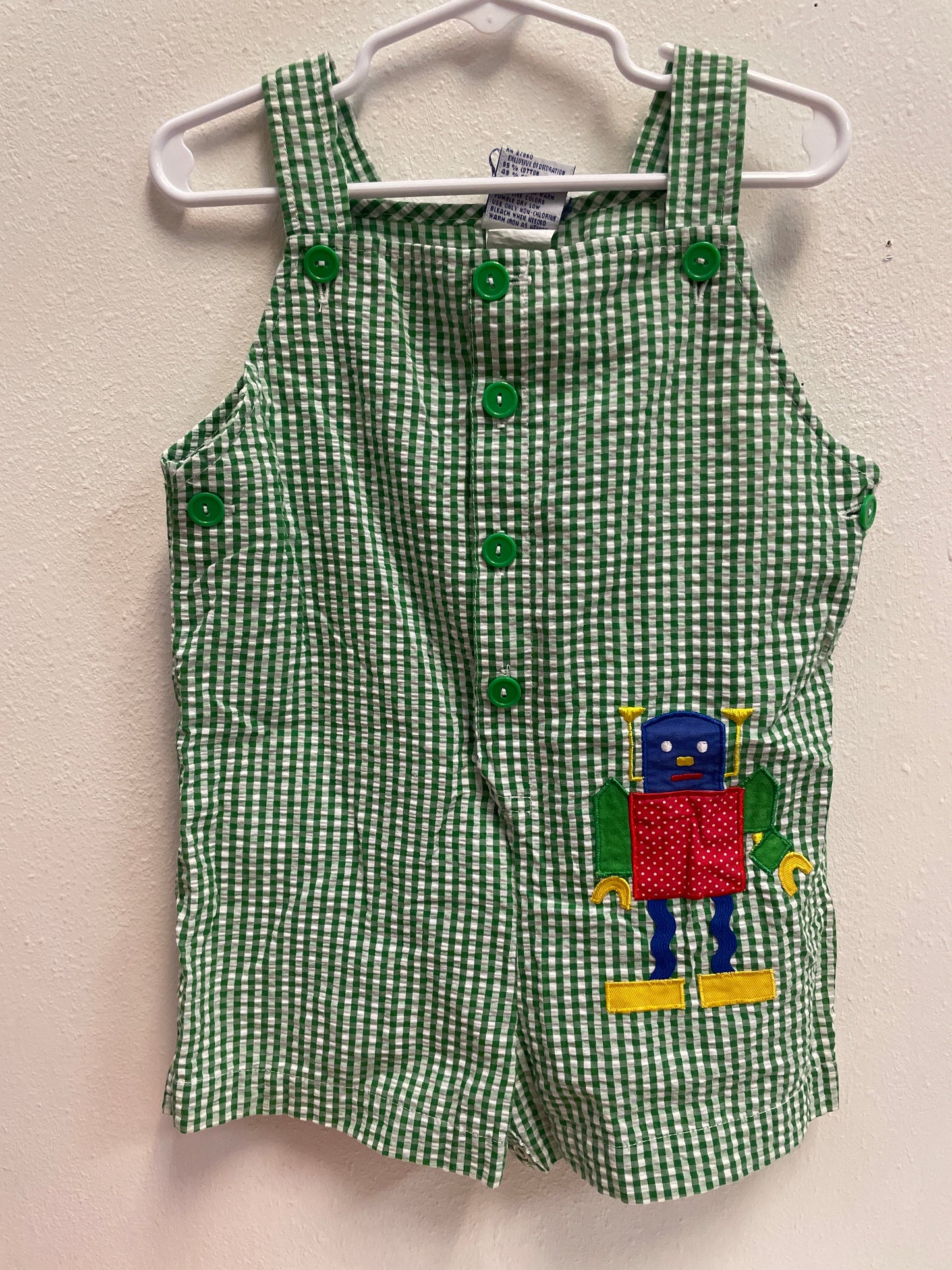 4t Samara Seersucker Robot Romper