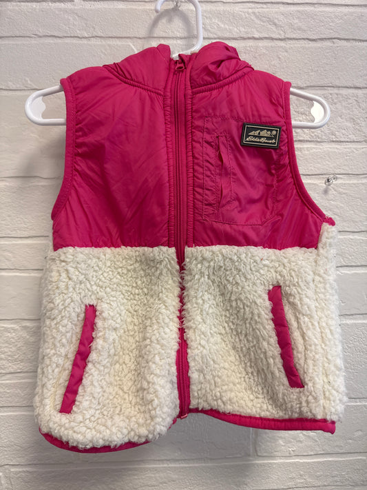 3t Eddie Bauer Pink + Sherpa Hooded Vest