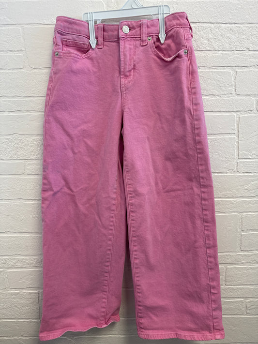 12 GAP Pink Denim Wide Leg Jeans