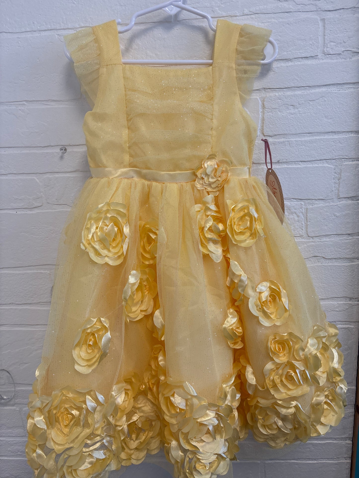 4 New Fancy Yellow Dress