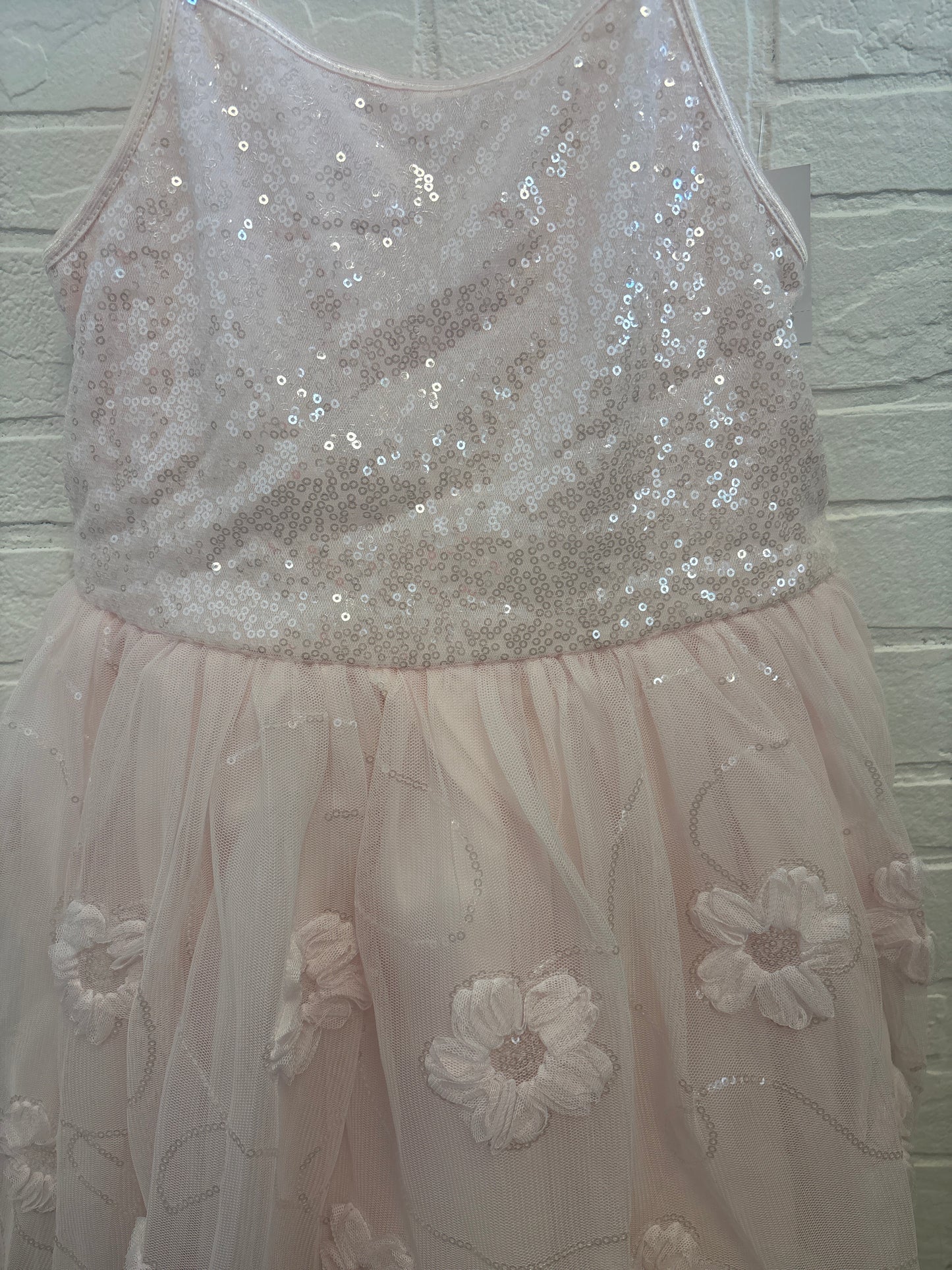 14 New Pink Sequin Tulle Dress