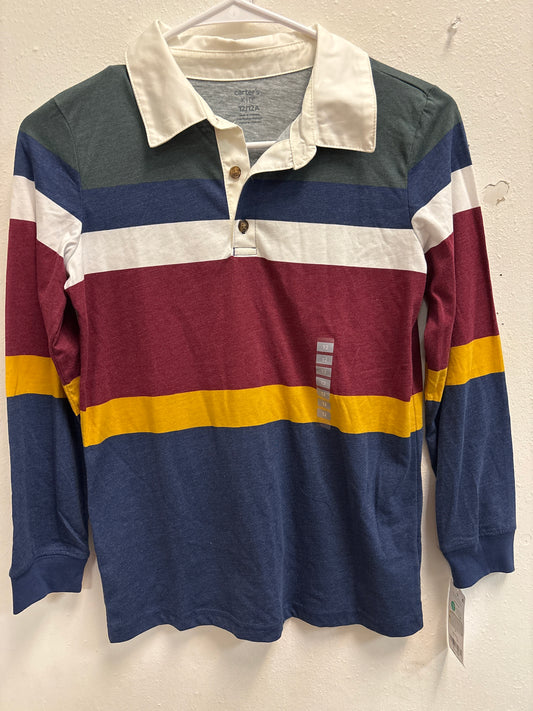 12 New Colorblock Stripe Polo