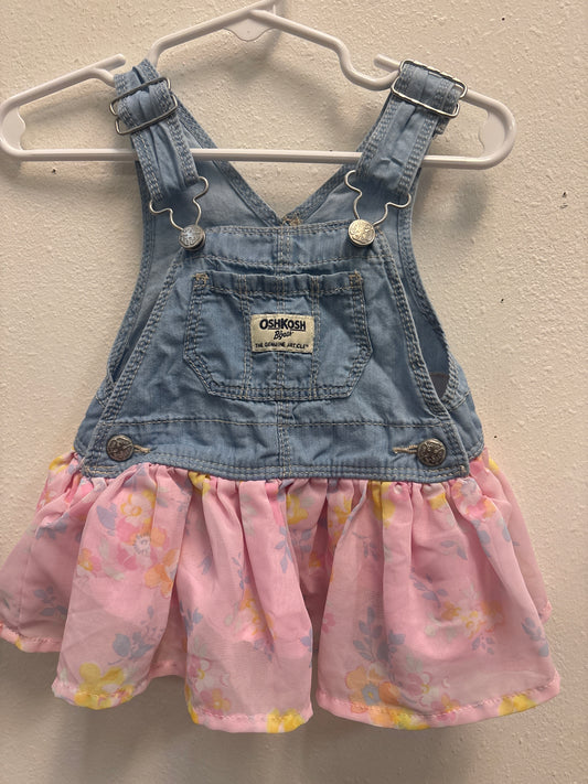6m Osh Kosh Denim Pink Dress