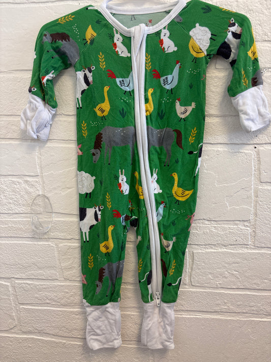 NB Little Sleepies Bamboo Farm Animals Sleeper