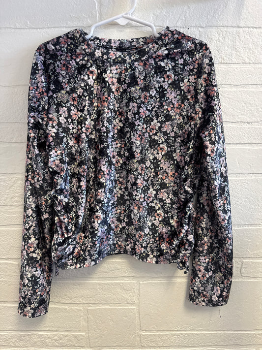 7/8 Floral Velour Cropped Longsleeve