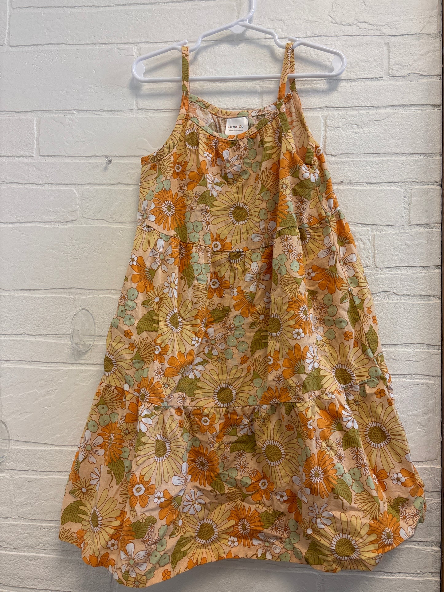 6 Little Co Orange Tiered Dress