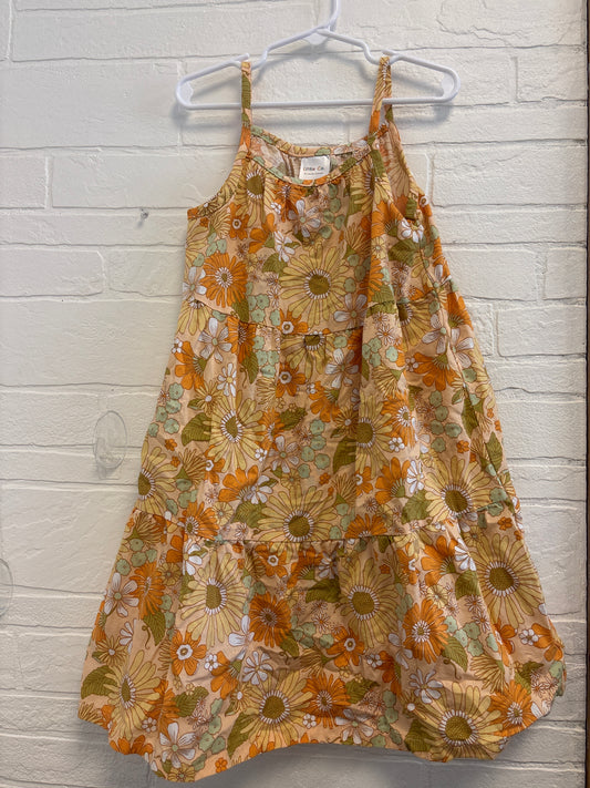 6 Little Co Orange Tiered Dress