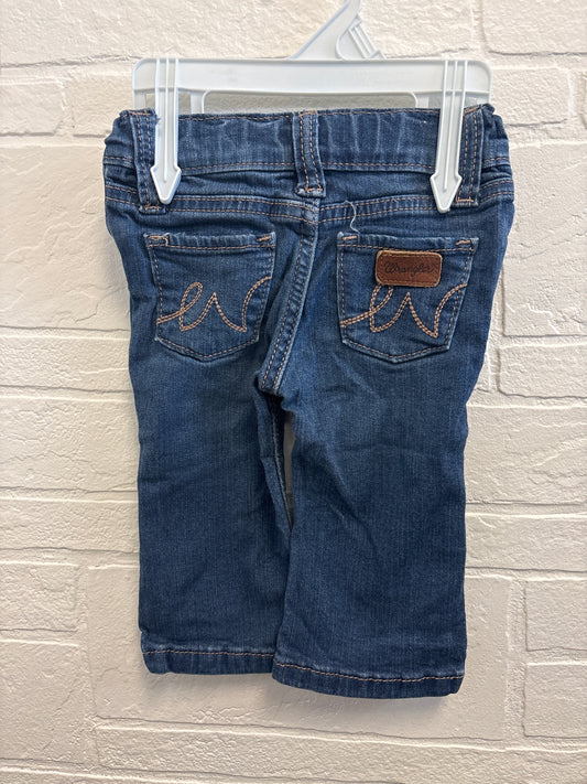 3-6m Girls Leather Patch Wranglers