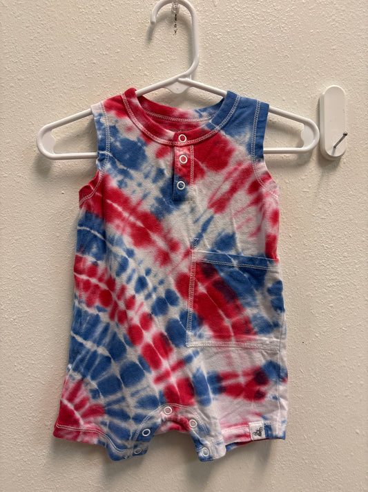 0-3m Burts Bees Tie Dye Romper