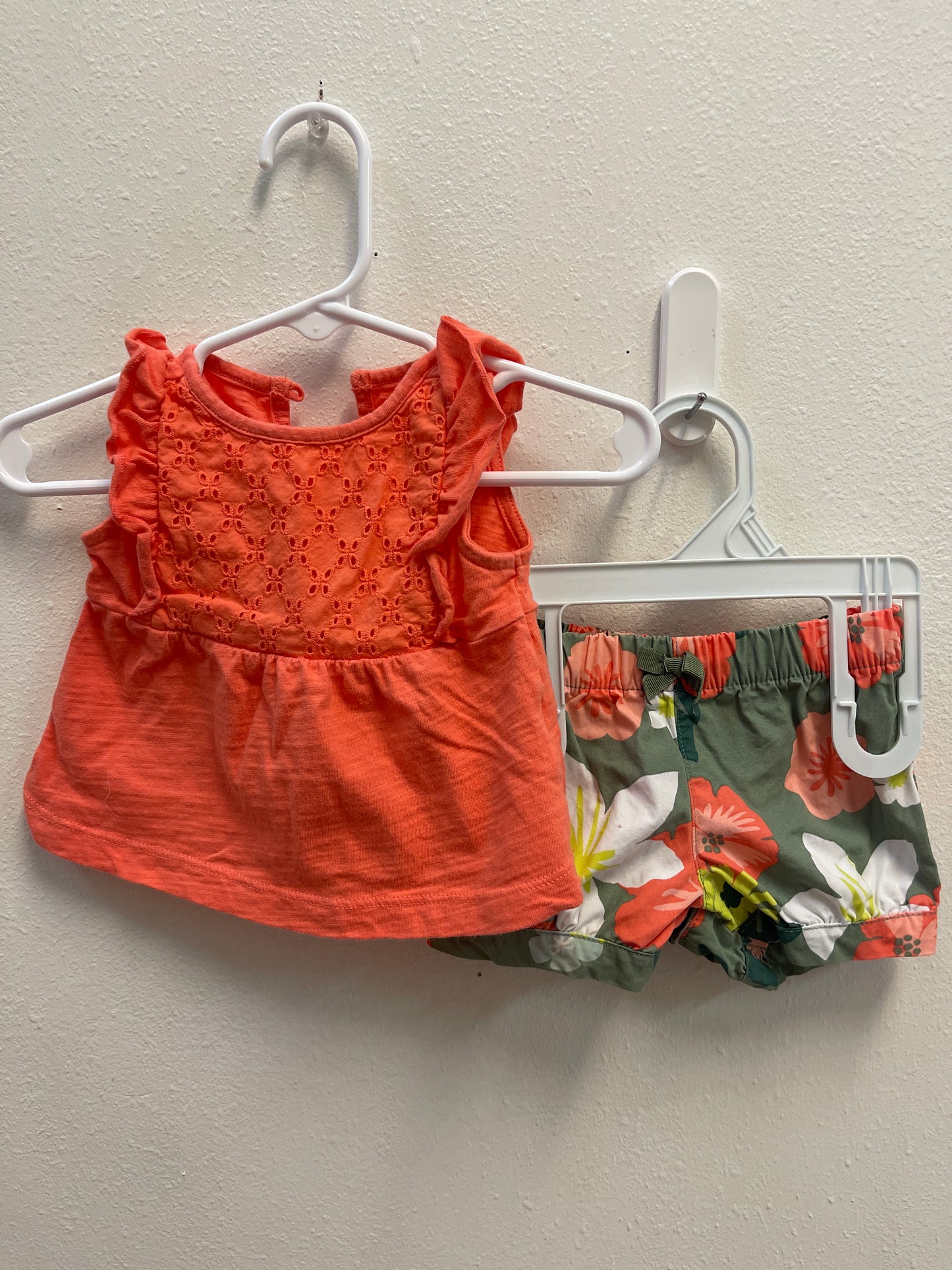 3m Just One You Orange + Green Hawaiian Floral Set