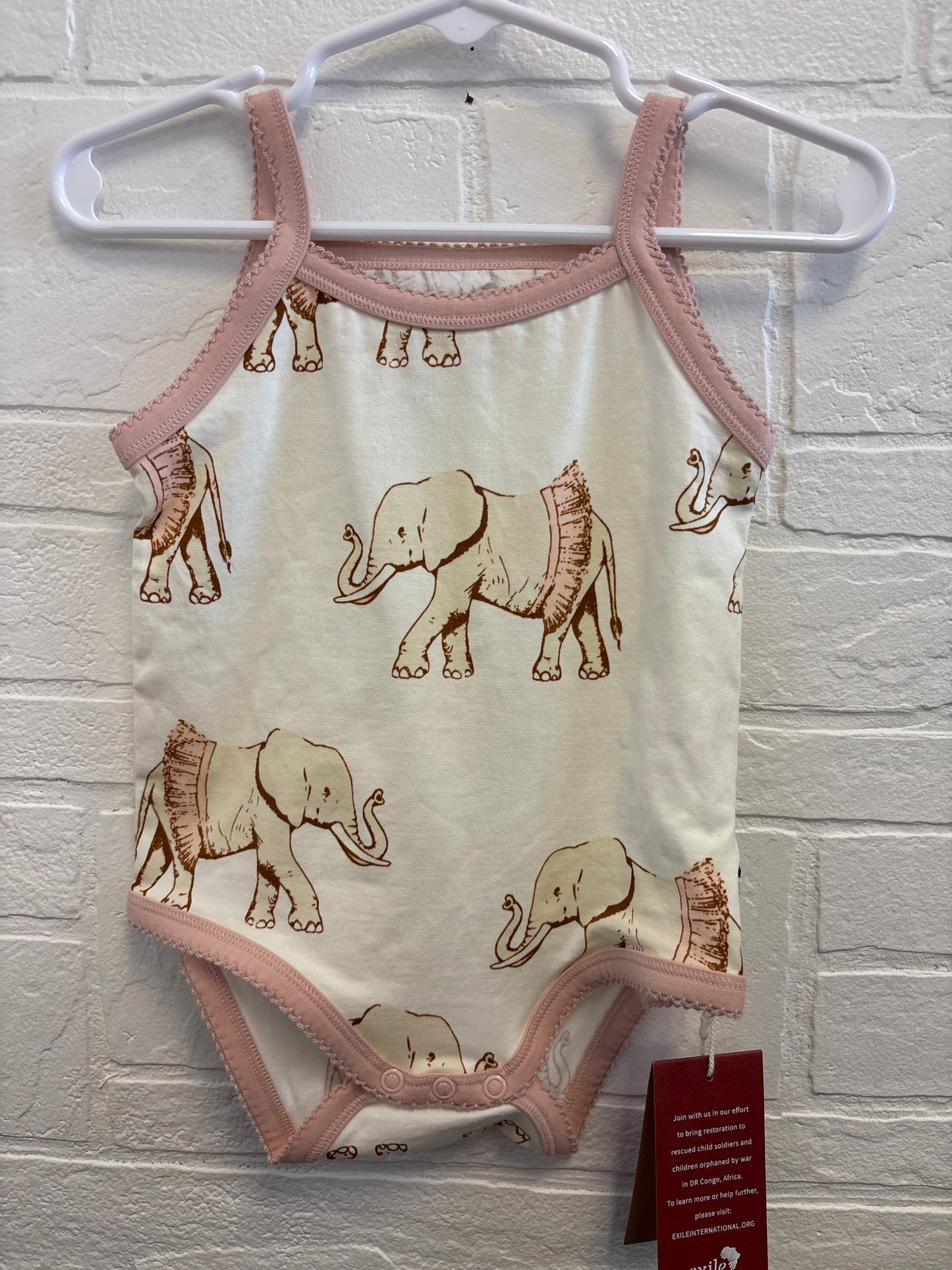 6-12m New Milkbarn Elephant Romper