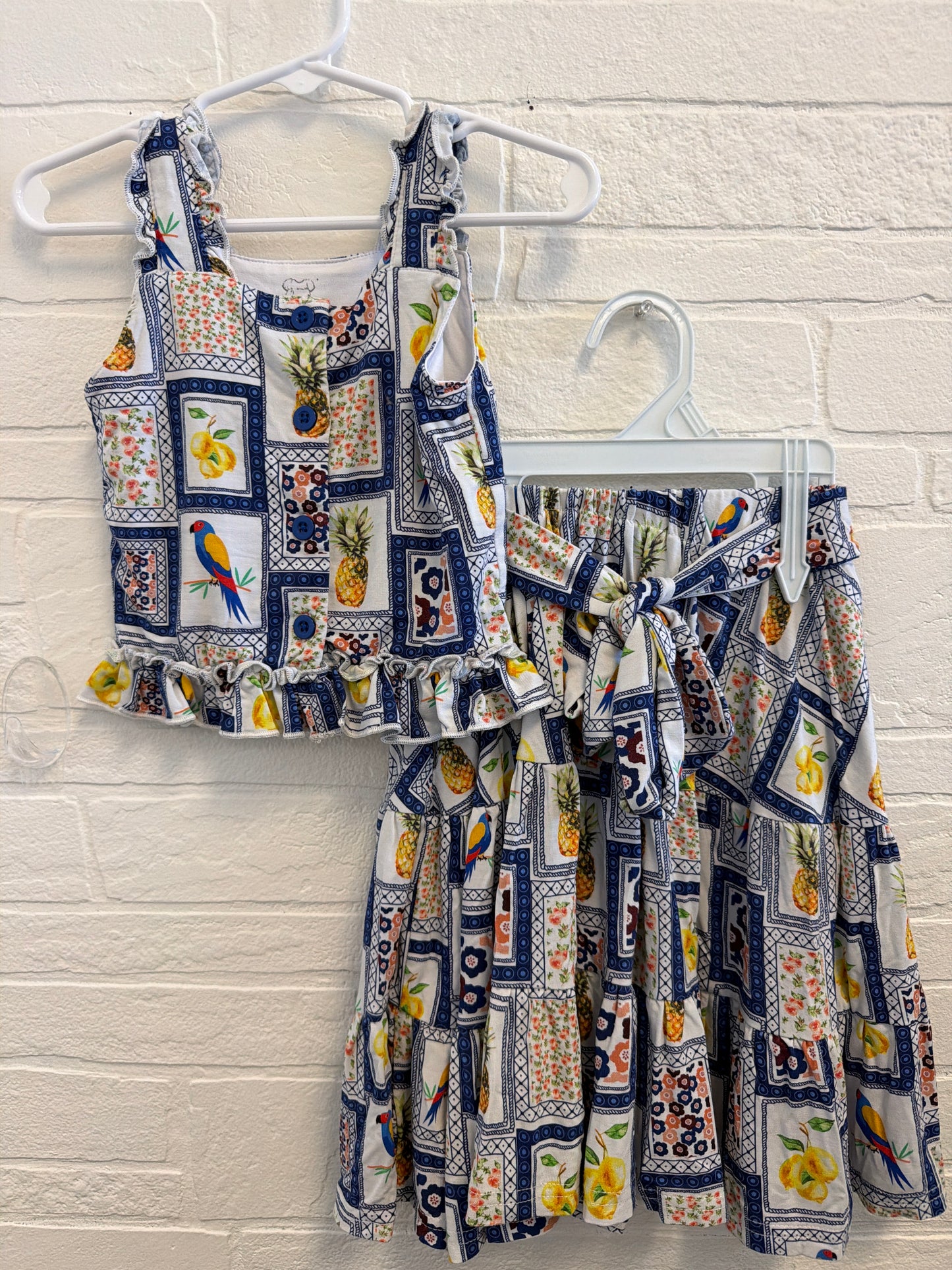 2 Little Grey Boutique Parrot Bamboo Skirt Set