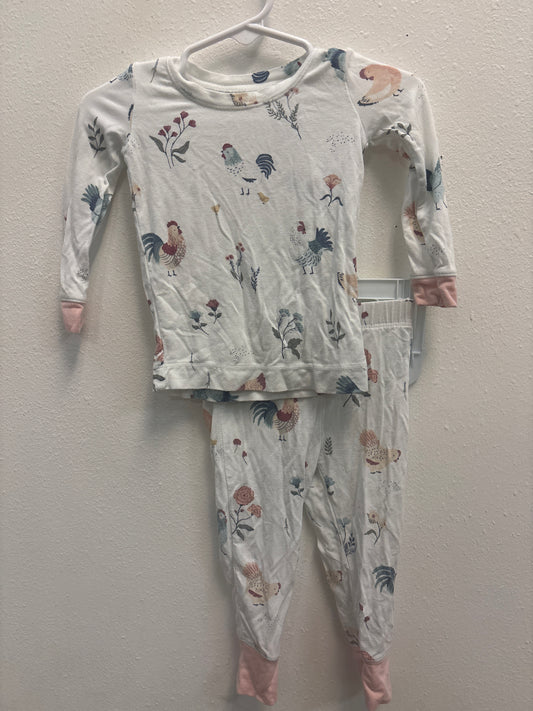 6-12m Angel Dear Chickens Bamboo Pajamas