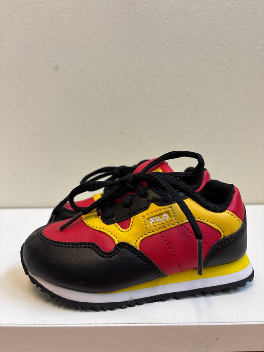 Size 8 Fila Red Yellow Tennis Shoes