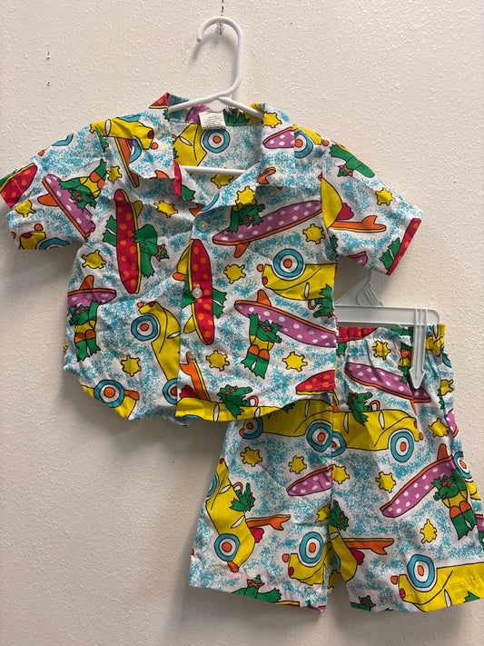18m Vintage Hawaiian Short Set