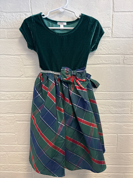 4 Green, Red, Blue Plaid Dress