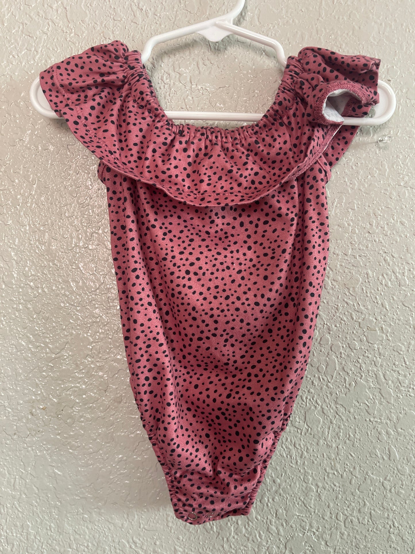 12/18m Baileys Blossoms Pink Dalmatian Bodysuit