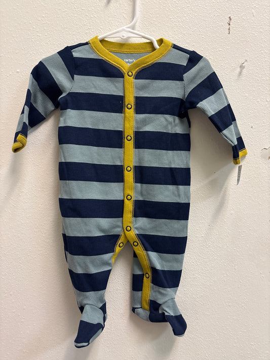 3m New Blue Stripe Pajama Sleeper
