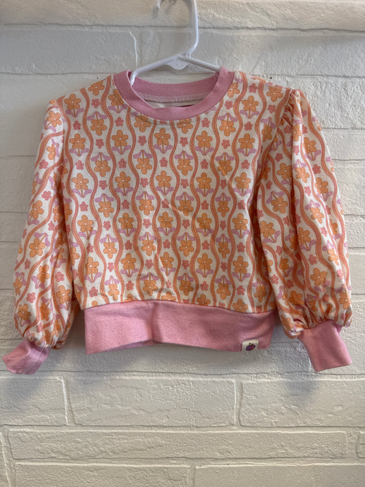 18/24m Cheeky Plum Retro Flower Sweater