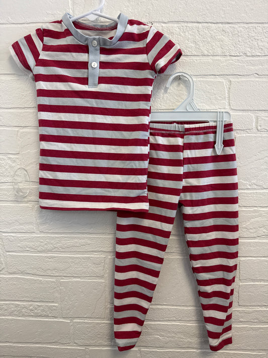 3t Kickee Kids Bamboo Red Striped Pajamas