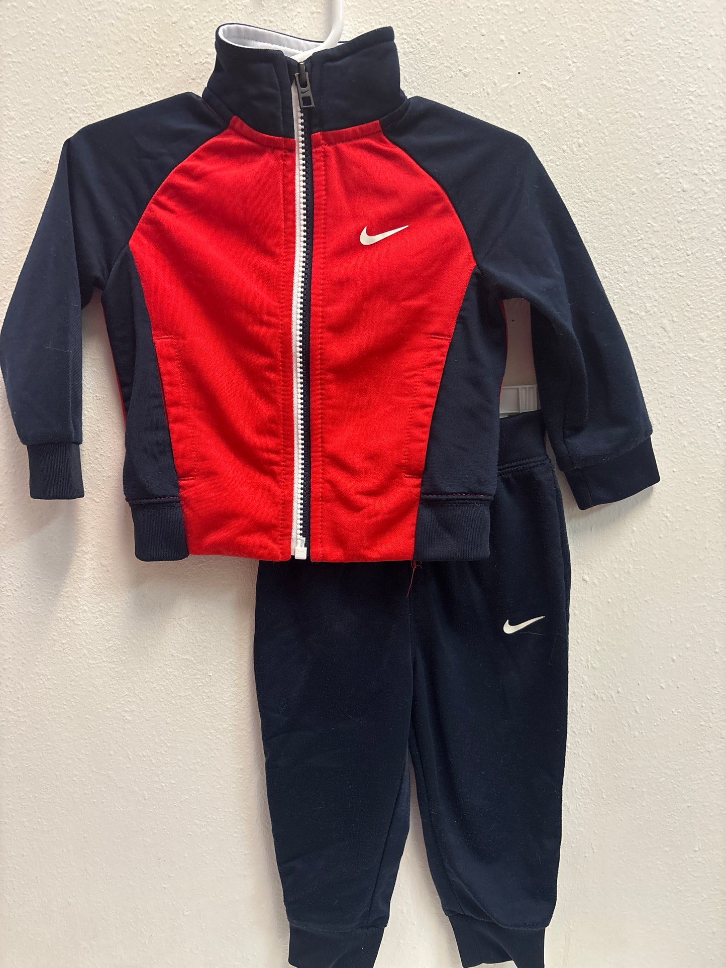 12m Nike Red and Black Jacket Pants